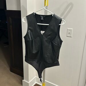NWT leather bodysuit